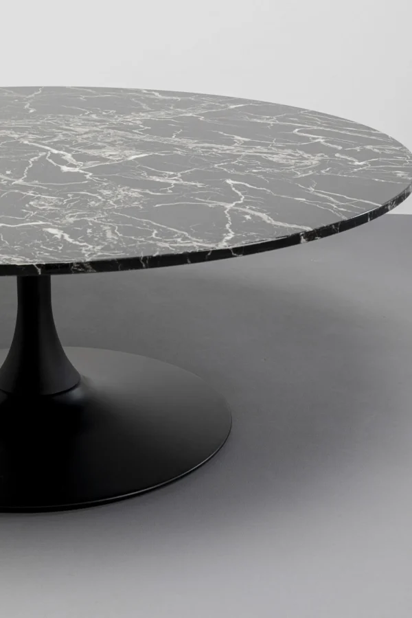Tavolino da caffé da Salotto Schickeria Marmo Nero Ø110cm - KARE