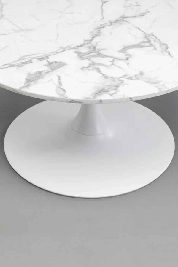 Tavolino da caffé da salotto Schickeria Marmo Bianco Ø80cm - KARE