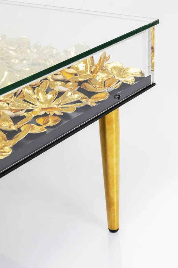 Tavolino da caffè Gold Flowers 120x60 cm - KARE