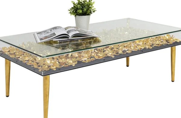Tavolino da caffè Gold Flowers 120x60 cm - KARE
