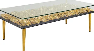 Tavolino da caffè Gold Flowers 120x60 cm - KARE