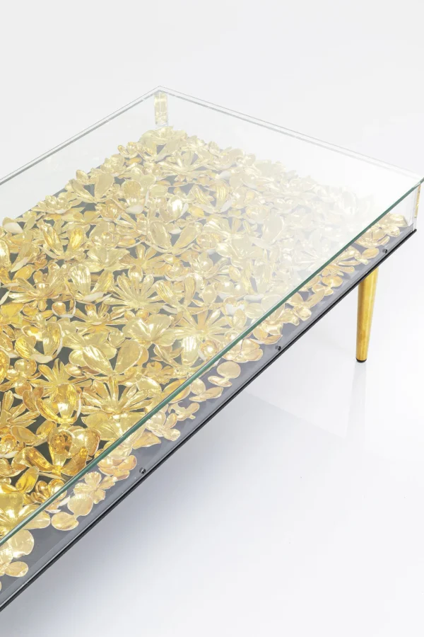 Tavolino da caffè Gold Flowers 120x60 cm - KARE