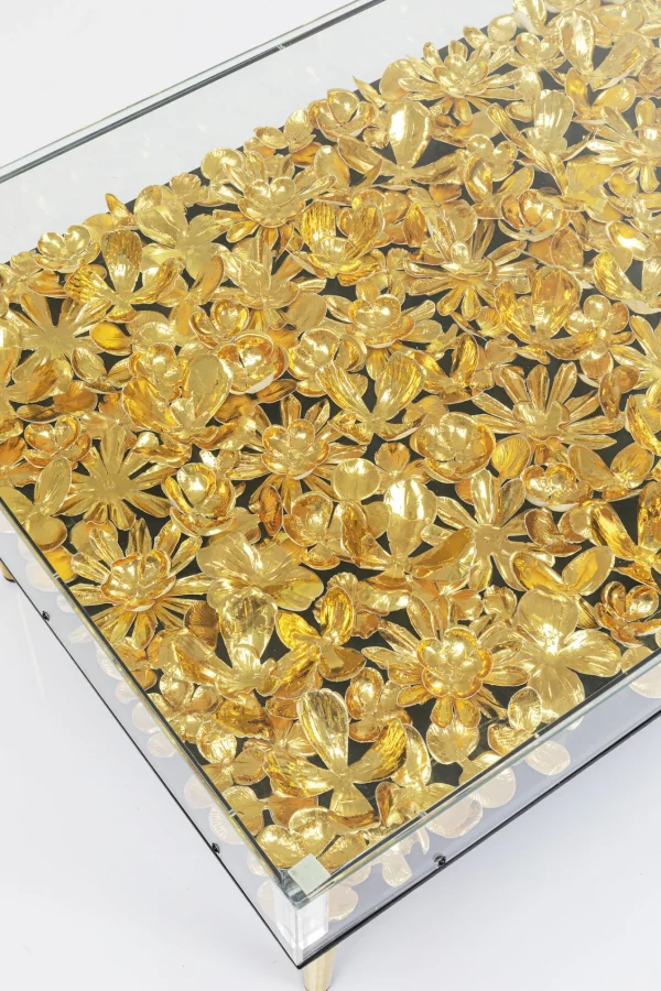 Tavolino da caffè Gold Flowers 120x60 cm - KARE
