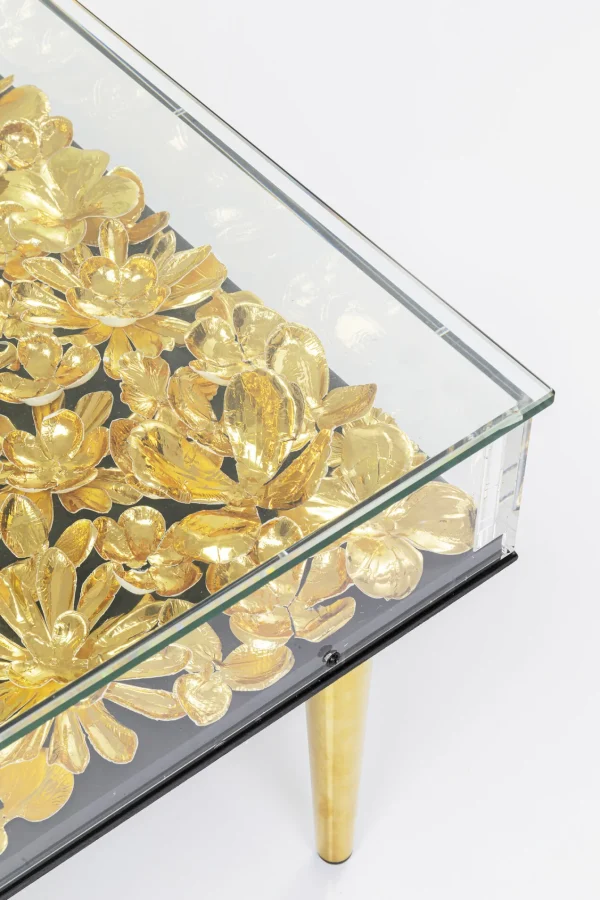 Tavolino da caffè Gold Flowers 120x60 cm - KARE
