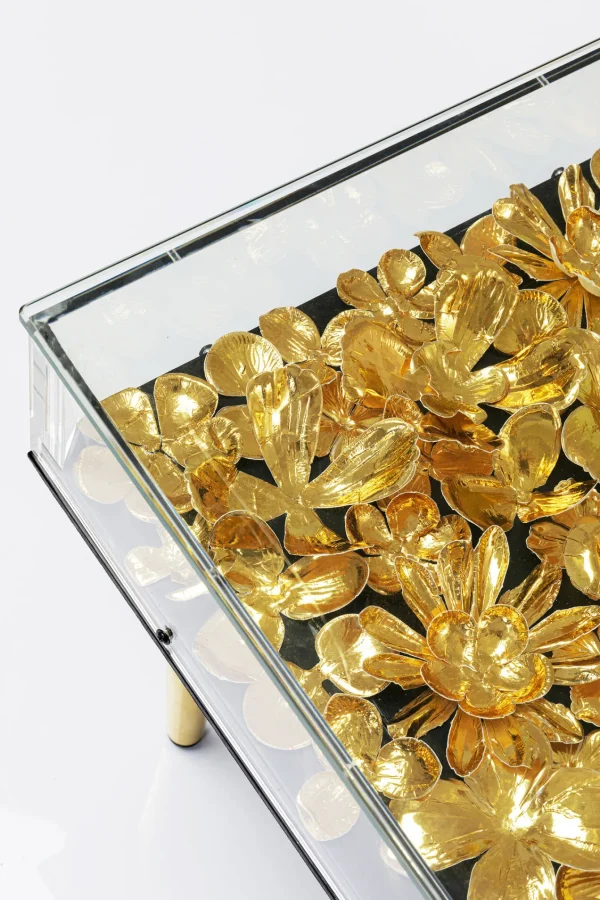 Tavolino da caffè Gold Flowers 120x60 cm - KARE