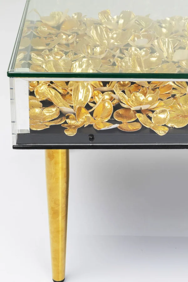 Tavolino da caffè Gold Flowers 120x60 cm - KARE