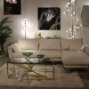 TAVOLINO DA CAFFÈ LASER ORO 120X60 - KARE