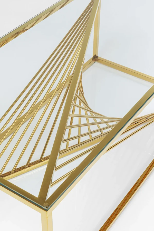 TAVOLINO DA CAFFÈ LASER ORO 120X60 - KARE