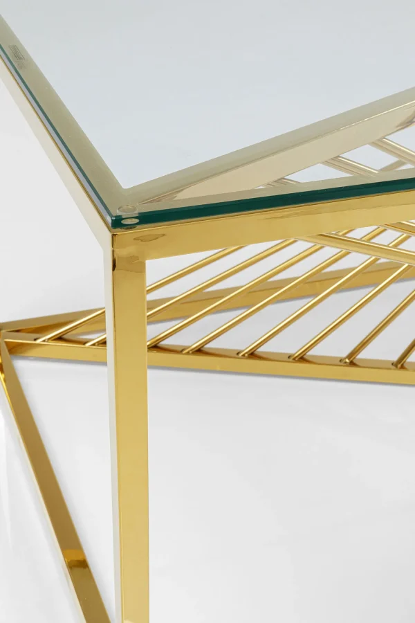 TAVOLINO DA CAFFÈ LASER ORO 120X60 - KARE