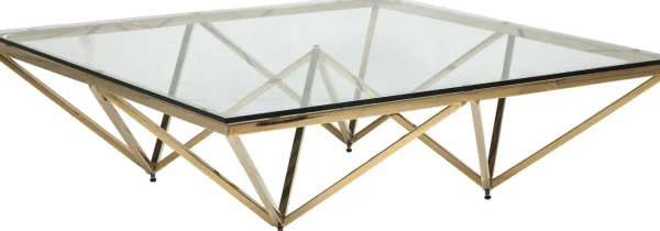 Tavolino da caffè Network oro 105x105 cm - KARE