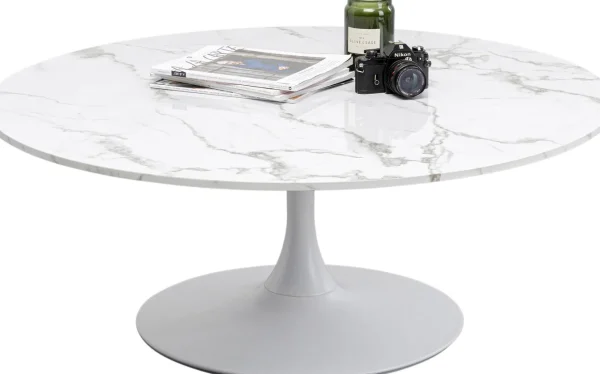 Tavolino da caffé Schickeria Marmo Bianco Ø110cm - KARE