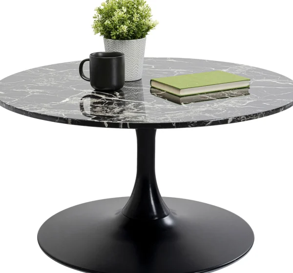 Tavolino da caffé Schickeria Marmo Nero Ø80cm - KARE