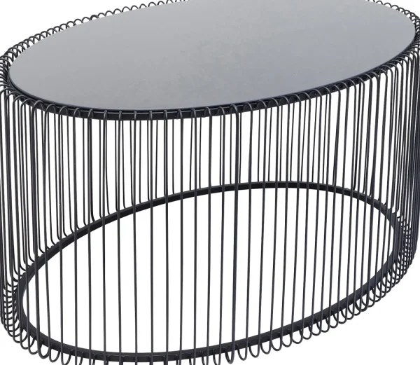 TAVOLINO DA CAFFÈ WIRE UNO NERO 60X90CM - KARE