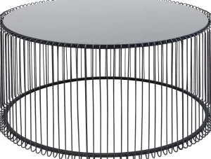 TAVOLINO DA CAFFÈ WIRE UNO NERO Ø80CM - KARE