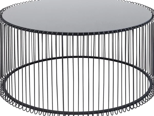 TAVOLINO DA CAFFÈ WIRE UNO NERO Ø80CM - KARE