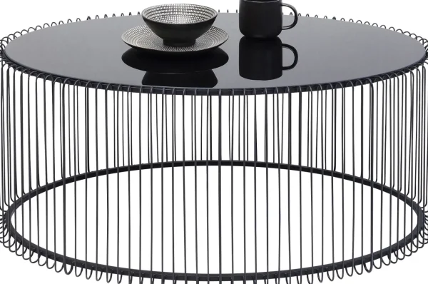TAVOLINO DA CAFFÈ WIRE UNO NERO 60X90CM - KARE