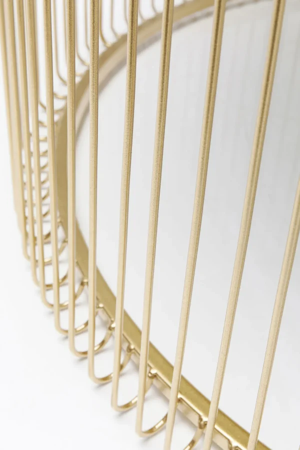 TAVOLINO DA CAFFÈ WIRE UNO OTTONE Ø80CM - KARE