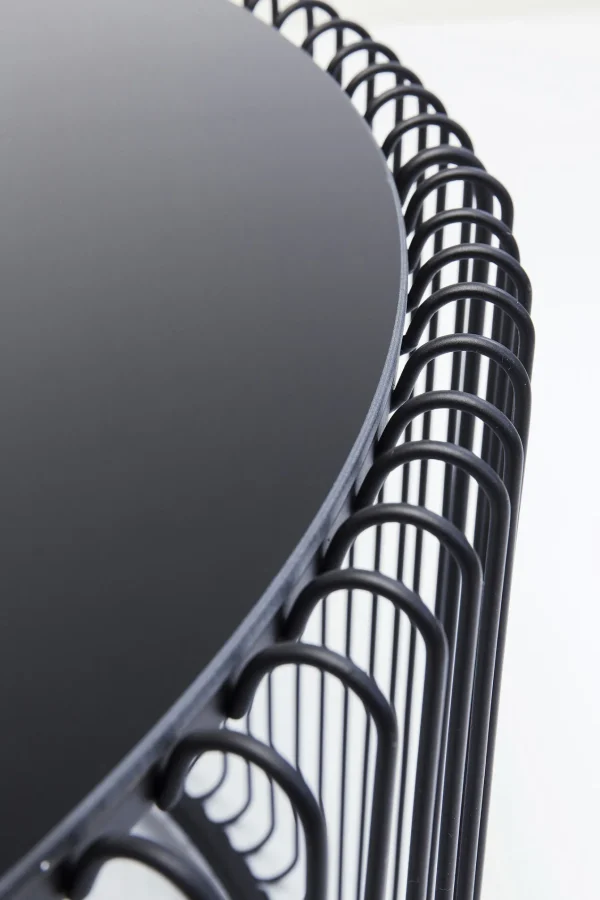 TAVOLINO DA CAFFÈ WIRE UNO NERO Ø80CM - KARE