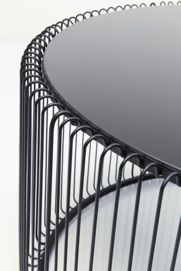 TAVOLINO DA CAFFÈ WIRE UNO NERO Ø80CM - KARE