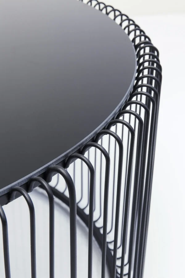 TAVOLINO DA CAFFÈ WIRE UNO NERO Ø80CM - KARE