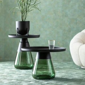 Tavolino d'appoggio Bottiglia verde Ø 50cm - KARE