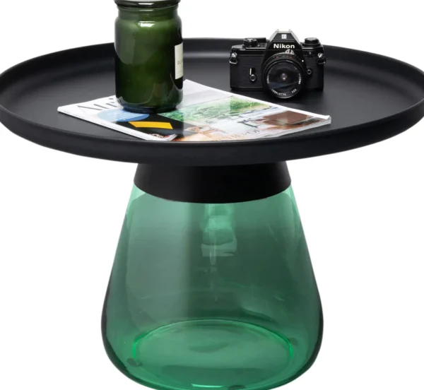Tavolino d'appoggio Bottiglia verde Ø 60cm - KARE