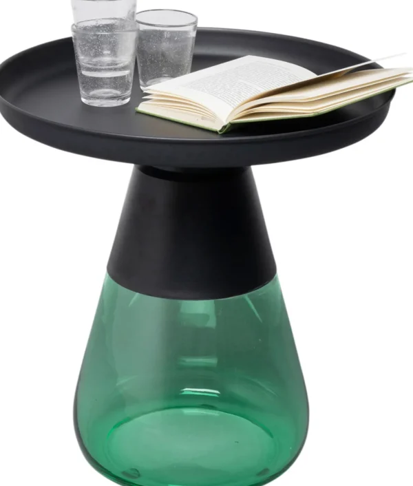 Tavolino d'appoggio Bottiglia verde Ø 50cm - KARE