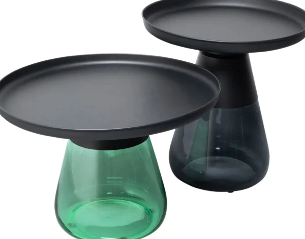 Tavolino d'appoggio Bottiglia verde Ø 60cm - KARE