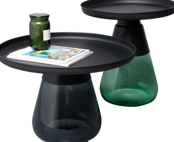 Tavolino d'appoggio Bottiglia verde Ø 50cm - KARE