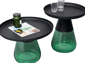 Tavolino d'appoggio Bottiglia verde Ø 60cm - KARE