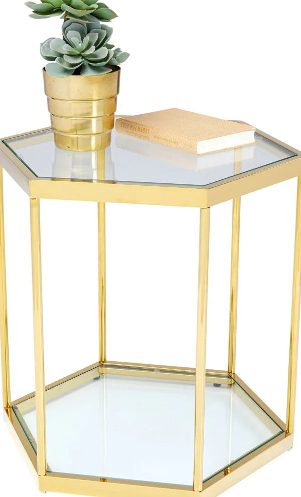Tavolino D'appoggio Comb Oro 55cm - KARE