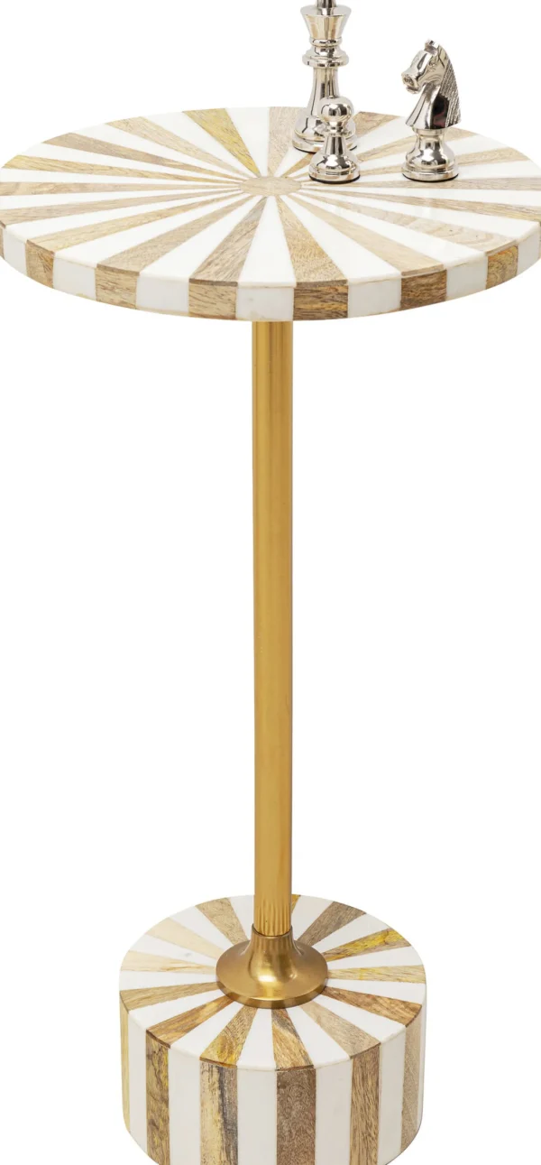 Tavolino d'appoggio Domero Cirque ottone bianco Ø25cm - KARE