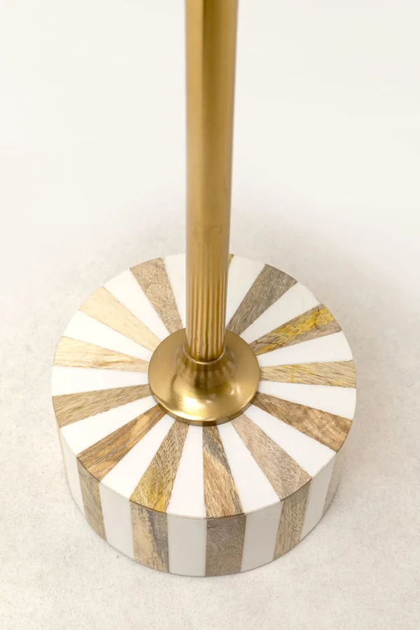 Tavolino d'appoggio Domero Cirque ottone bianco Ø25cm - KARE