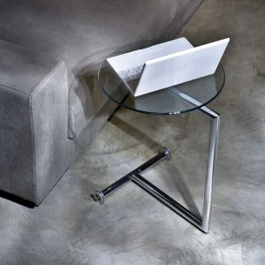 Tavolino d'appoggio Easy Living vetro chiaro Ø46 cm - KARE