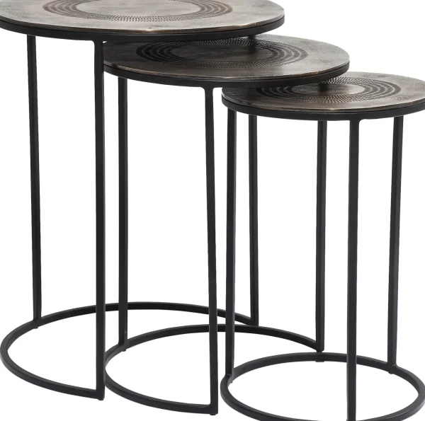 TAVOLINO D'APPOGGIO MARRAKESH Ø48CM (3/SET) - KARE
