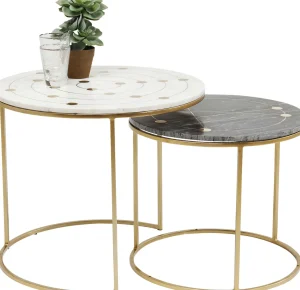TAVOLINO D'APPOGGIO MYSTIC ROUND PICCOLO (2/SET) Ø - KARE