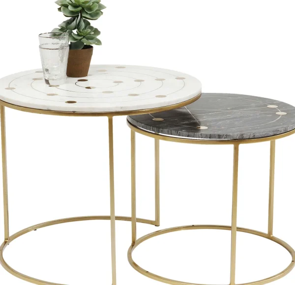TAVOLINO D'APPOGGIO MYSTIC ROUND PICCOLO (2/SET) Ø - KARE