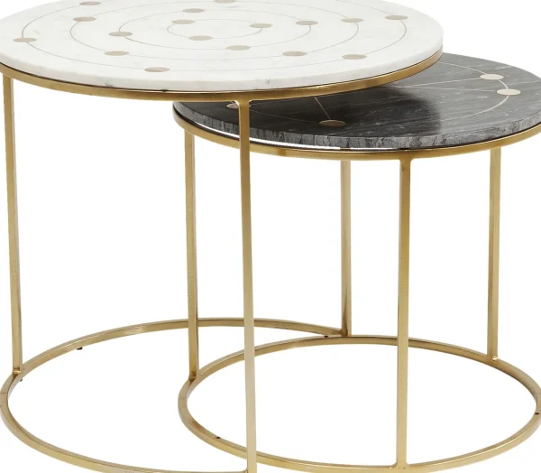 TAVOLINO D'APPOGGIO MYSTIC ROUND PICCOLO (2/SET) Ø - KARE