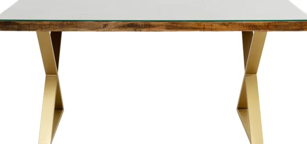 Tavolo Conley Cross ottone 180x90cm - KARE