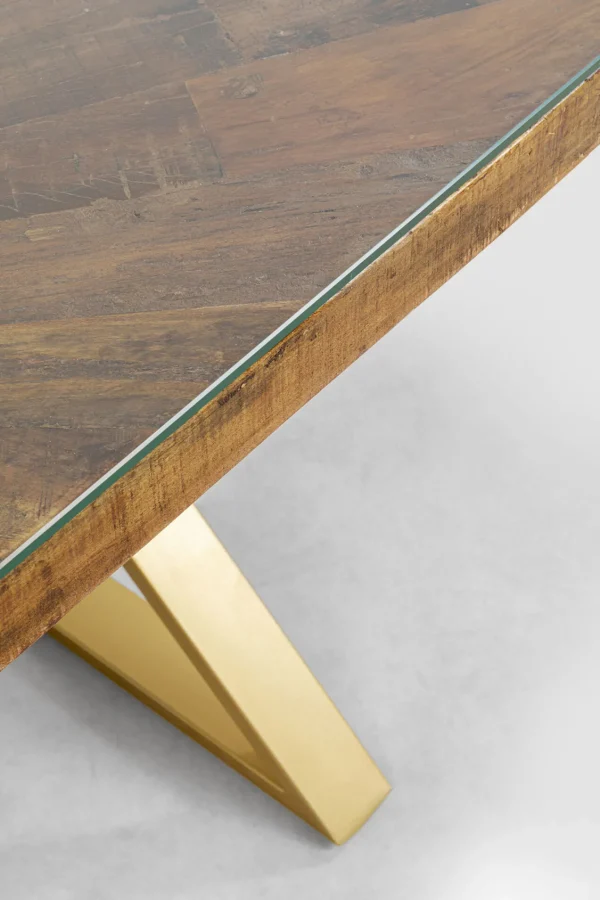 Tavolo Conley Cross ottone 180x90cm - KARE