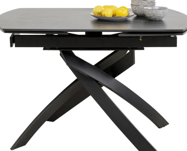 Tavolo estensibile Twist nero 120(30+30)x90cm - KARE