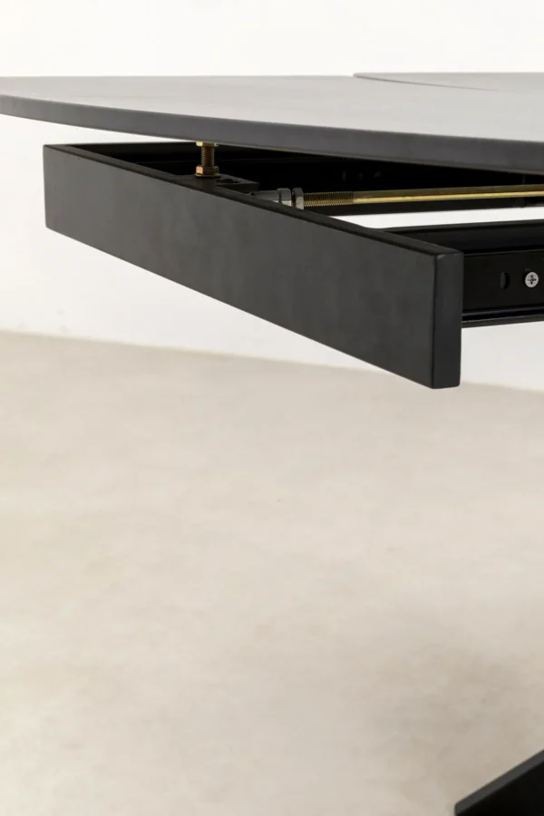 Tavolo estensibile Twist nero 120(30+30)x90cm - KARE