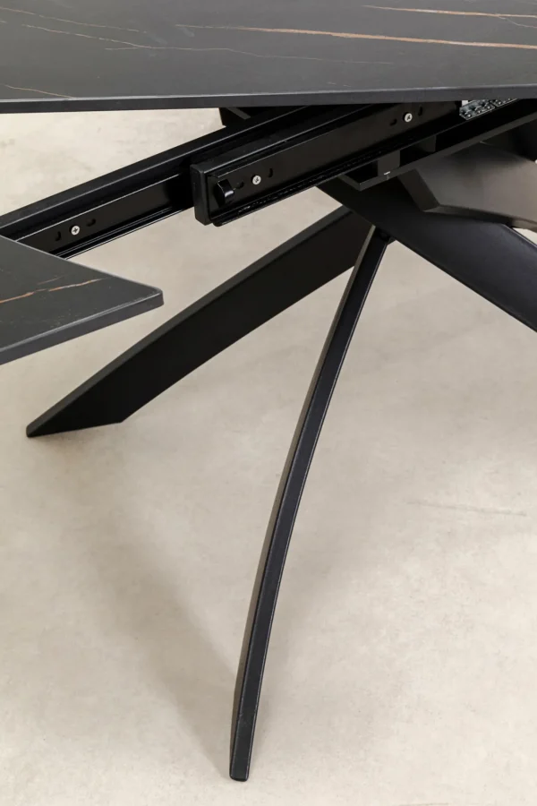 Tavolo estensibile Twist nero 120(30+30)x90cm - KARE
