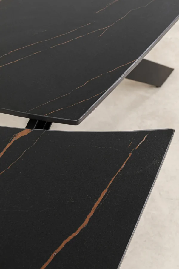 Tavolo estensibile Twist nero 120(30+30)x90cm - KARE