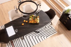 Tavolo estensibile Twist nero 120(30+30)x90cm - KARE