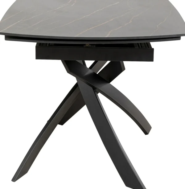 Tavolo estensibile Twist nero 120(30+30)x90cm - KARE