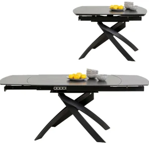 Tavolo estensibile Twist nero 120(30+30)x90cm - KARE