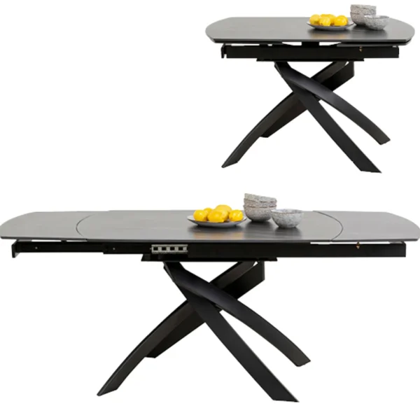 Tavolo estensibile Twist nero 120(30+30)x90cm - KARE