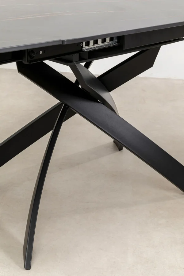 Tavolo estensibile Twist nero 120(30+30)x90cm - KARE
