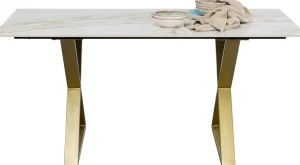 Tavolo Eternity Cross Ottone 160x80cm - KARE